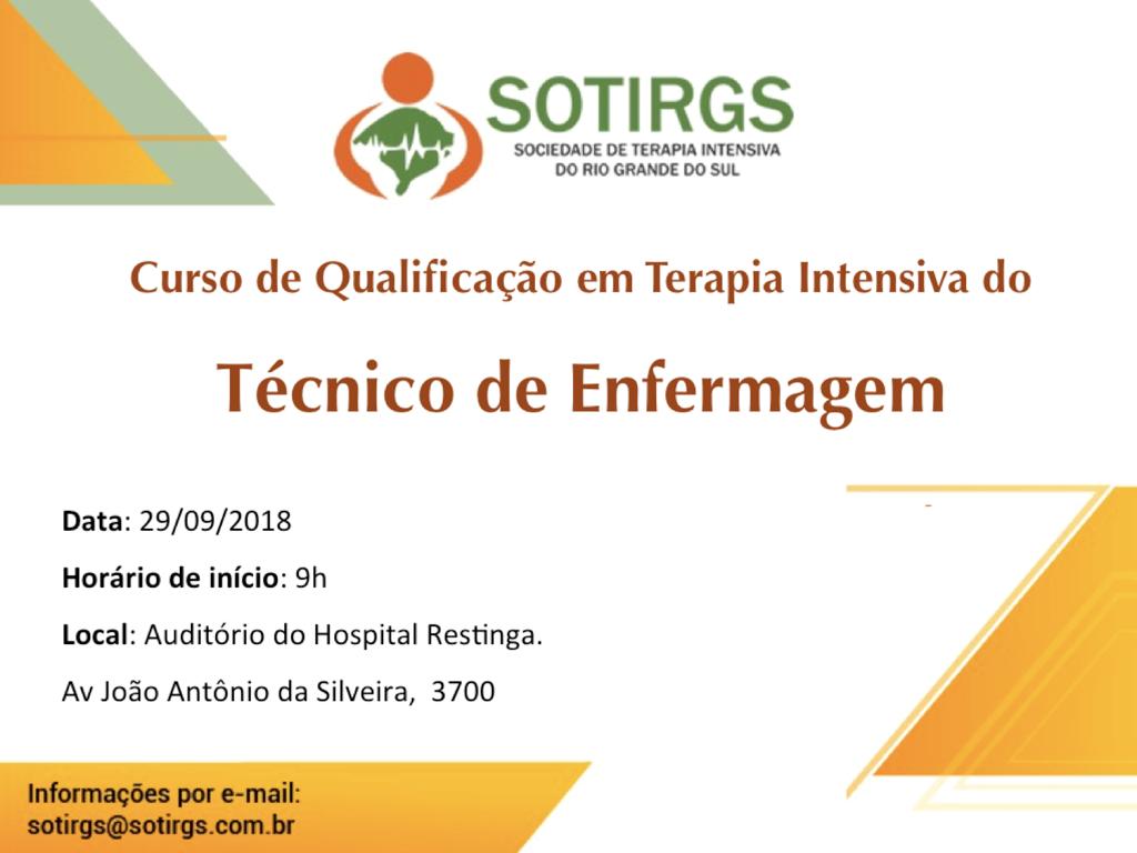 Curso de Qualificação em Terapia Intensiva do Técnico de Enfermagem